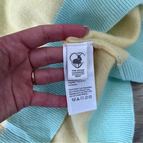 J. Crew 100% cashmere striped rugby sweater women’s size medium - Picture 6 of 8